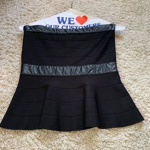 Bebe Peplum Tube Top